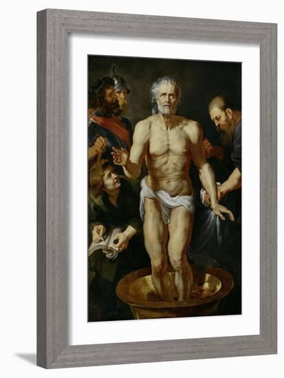 The Death of Seneca, 1612-1615-Peter Paul Rubens-Framed Giclee Print