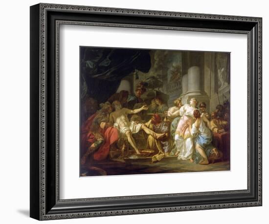 The Death of Seneca-Jacques Louis David-Framed Giclee Print