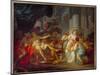 The Death of Seneque (4 BC - 65 Ad), Roman Philosopher. in 65, He Was Compromised despite Him in Th-Jacques Louis David-Mounted Giclee Print