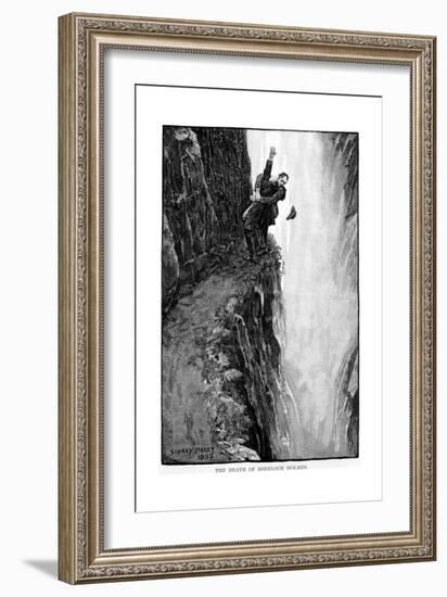 The Death of Sherlock Holmes, 1893-Sidney E Paget-Framed Giclee Print