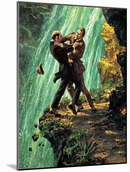 The Death of Sherlock Holmes-null-Mounted Giclee Print