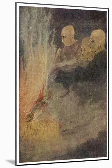 The Death of Siddhartha Gautama Known as the Buddha, The Final Release-Abanindro Nath Tagore-Mounted Art Print
