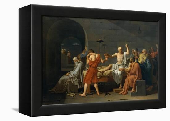 The Death of Socrates, 1787-Jacques Louis David-Framed Premier Image Canvas