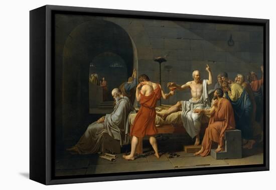 The Death of Socrates, 1787-Jacques Louis David-Framed Premier Image Canvas
