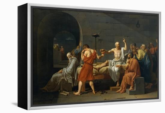 The Death of Socrates, 1787-Jacques Louis David-Framed Premier Image Canvas