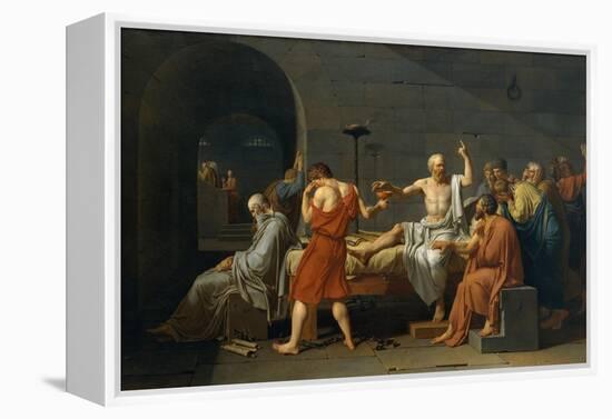 The Death of Socrates, 1787-Jacques Louis David-Framed Premier Image Canvas