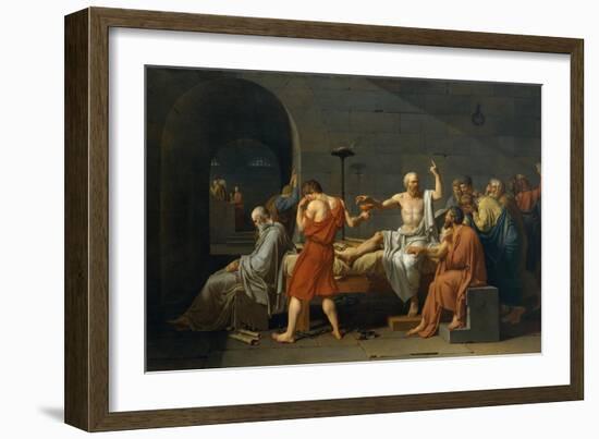 The Death of Socrates, 1787-Jacques Louis David-Framed Giclee Print