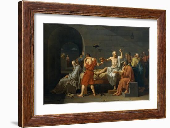 The Death of Socrates, 1787-Jacques Louis David-Framed Giclee Print