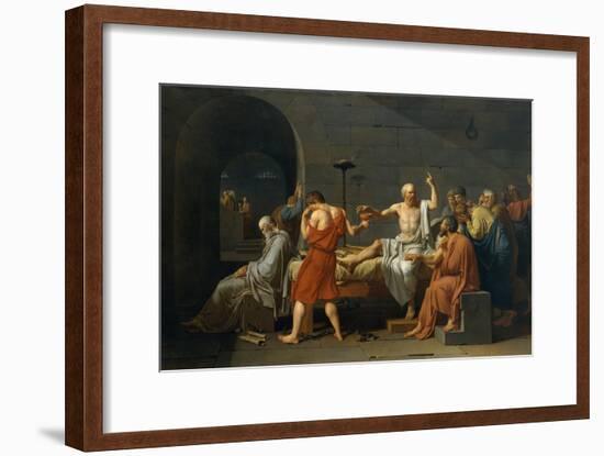 The Death of Socrates, 1787-Jacques Louis David-Framed Giclee Print