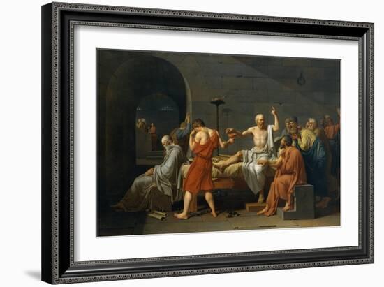 The Death of Socrates, 1787-Jacques Louis David-Framed Giclee Print