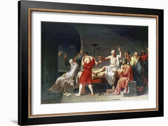 The Death of Socrates, 4th Century Bc-Jacques-Louis David-Framed Giclee Print