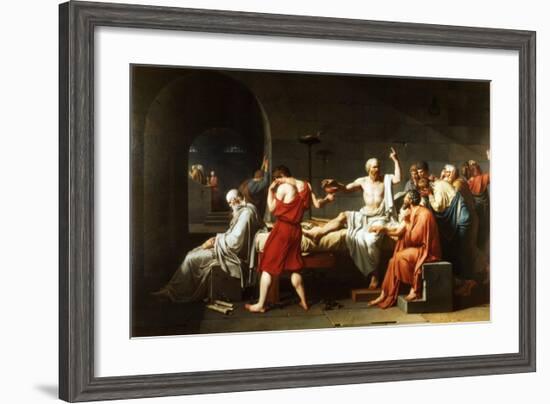 The Death of Socrates, c.1787-Jacques-Louis David-Framed Art Print