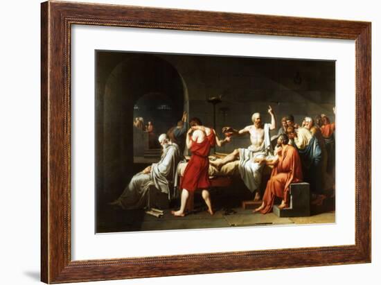 The Death of Socrates, c.1787-Jacques-Louis David-Framed Art Print