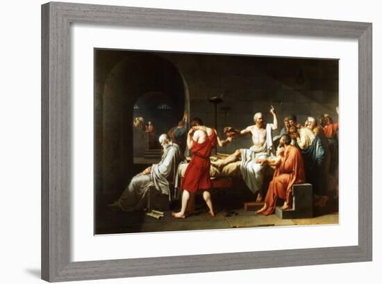 The Death of Socrates, c.1787-Jacques-Louis David-Framed Art Print