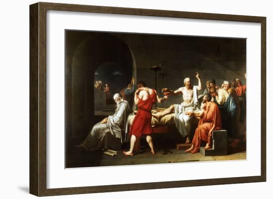 The Death of Socrates, c.1787-Jacques-Louis David-Framed Art Print