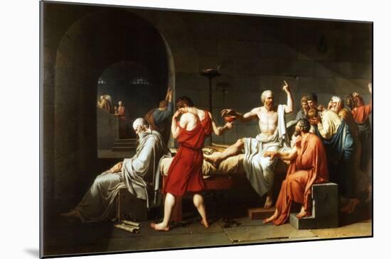 The Death of Socrates, c.1787-Jacques-Louis David-Mounted Art Print