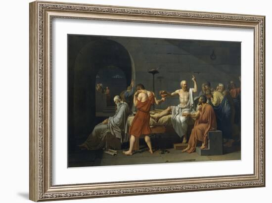 The Death of Socrates-Jacques-Louis David-Framed Giclee Print