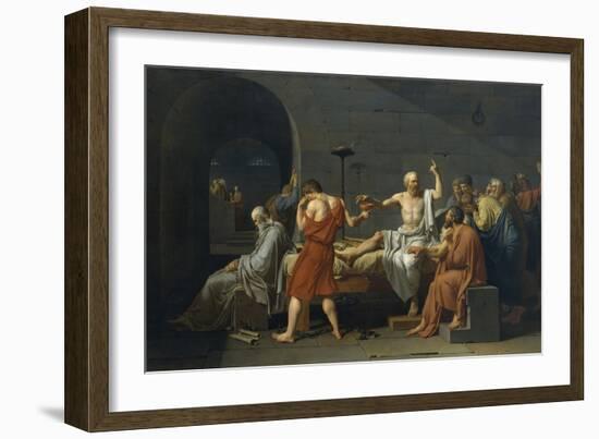 The Death of Socrates-Jacques-Louis David-Framed Giclee Print