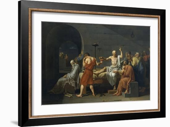 The Death of Socrates-Jacques-Louis David-Framed Giclee Print