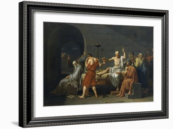 The Death of Socrates-Jacques-Louis David-Framed Giclee Print