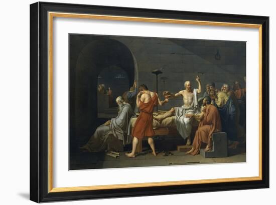 The Death of Socrates-Jacques-Louis David-Framed Giclee Print