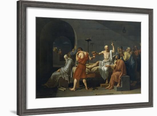 The Death of Socrates-Jacques-Louis David-Framed Giclee Print