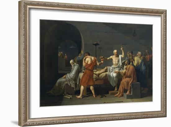 The Death of Socrates-Jacques-Louis David-Framed Giclee Print