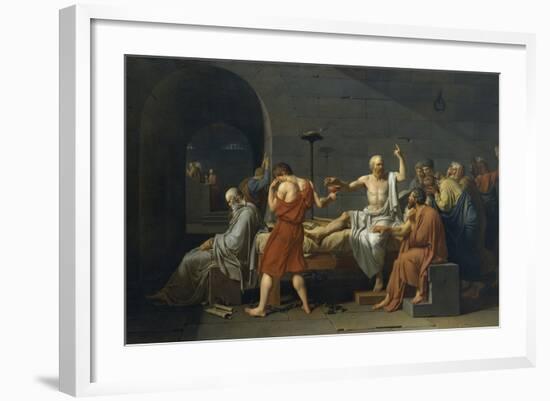 The Death of Socrates-Jacques-Louis David-Framed Giclee Print