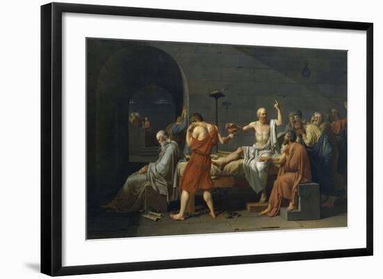 The Death of Socrates-Jacques-Louis David-Framed Giclee Print