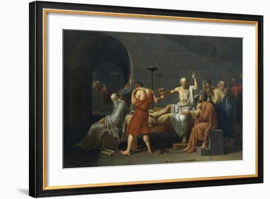 The Death of Socrates-Jacques-Louis David-Framed Giclee Print