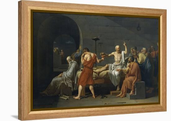 The Death of Socrates-Jacques-Louis David-Framed Premier Image Canvas
