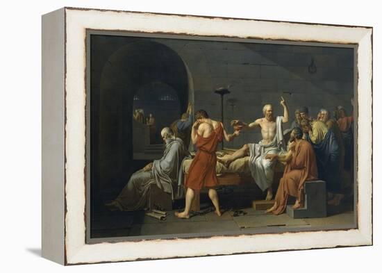 The Death of Socrates-Jacques-Louis David-Framed Premier Image Canvas