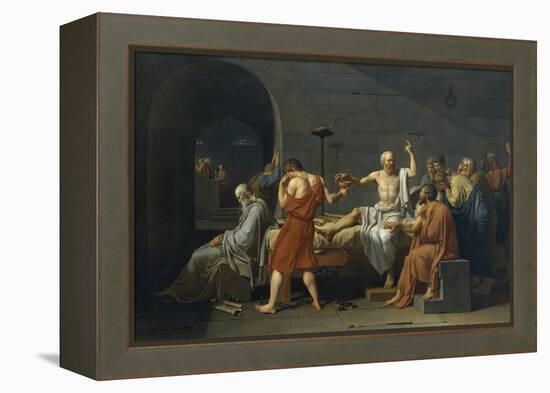 The Death of Socrates-Jacques-Louis David-Framed Premier Image Canvas