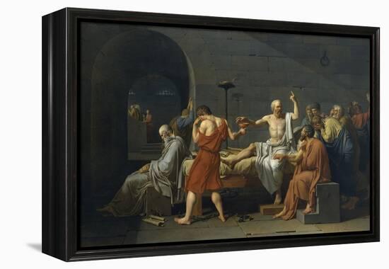 The Death of Socrates-Jacques-Louis David-Framed Premier Image Canvas