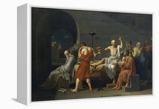 The Death of Socrates-Jacques-Louis David-Framed Premier Image Canvas