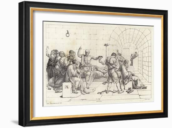 The Death of Socrates-Jacques-Louis David-Framed Giclee Print