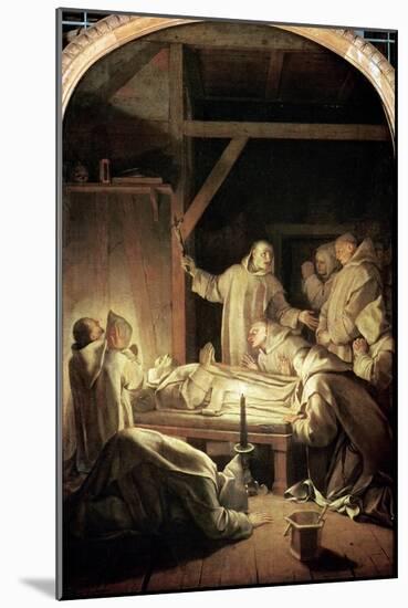 The Death of St. Bruno-Eustache Le Sueur-Mounted Giclee Print