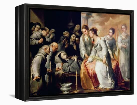 The Death of St. Clare-Bartolome Esteban Murillo-Framed Premier Image Canvas
