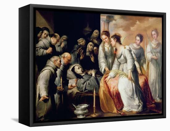 The Death of St. Clare-Bartolome Esteban Murillo-Framed Premier Image Canvas