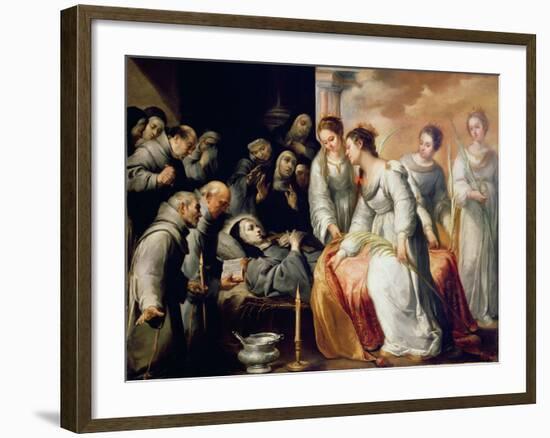 The Death of St. Clare-Bartolome Esteban Murillo-Framed Giclee Print