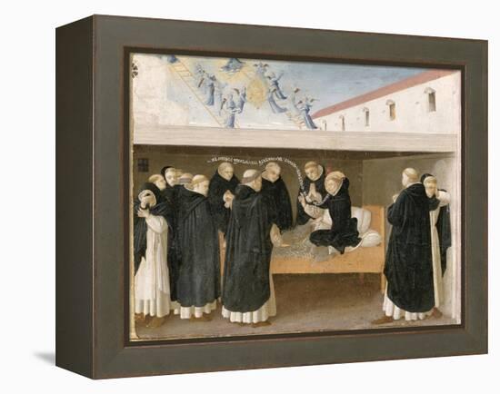 The Death of St. Dominic, from the Predella Panel of the Coronation of the Virgin, c.1430-32-Fra Angelico-Framed Premier Image Canvas