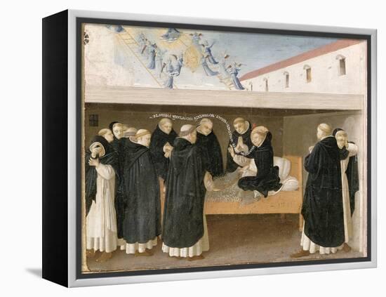 The Death of St. Dominic, from the Predella Panel of the Coronation of the Virgin, c.1430-32-Fra Angelico-Framed Premier Image Canvas