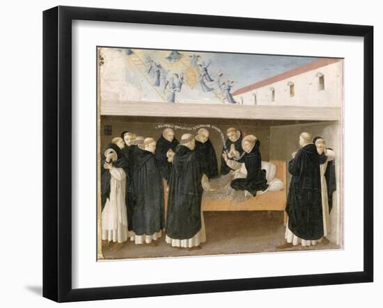 The Death of St. Dominic, from the Predella Panel of the Coronation of the Virgin, c.1430-32-Fra Angelico-Framed Giclee Print