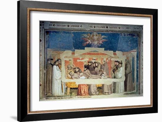 The Death of St. Francis, from the Bardi Chapel-Giotto di Bondone-Framed Giclee Print