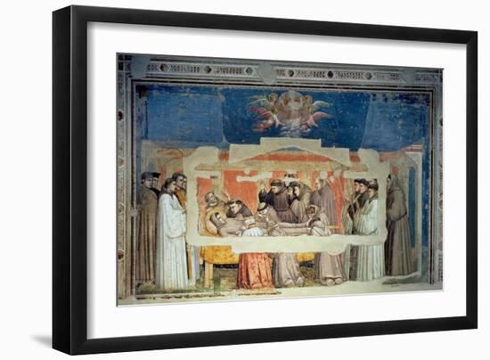 The Death of St. Francis, from the Bardi Chapel-Giotto di Bondone-Framed Giclee Print