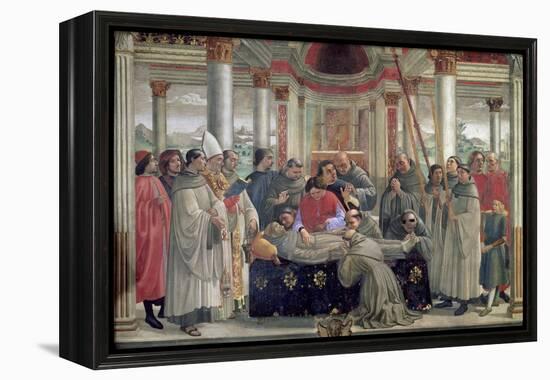 The Death of St. Francis, Scene from a Cycle of the Life of St. Francis of Assisi, 1486-Domenico Ghirlandaio-Framed Premier Image Canvas