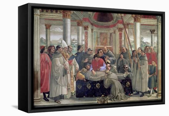 The Death of St. Francis, Scene from a Cycle of the Life of St. Francis of Assisi, 1486-Domenico Ghirlandaio-Framed Premier Image Canvas