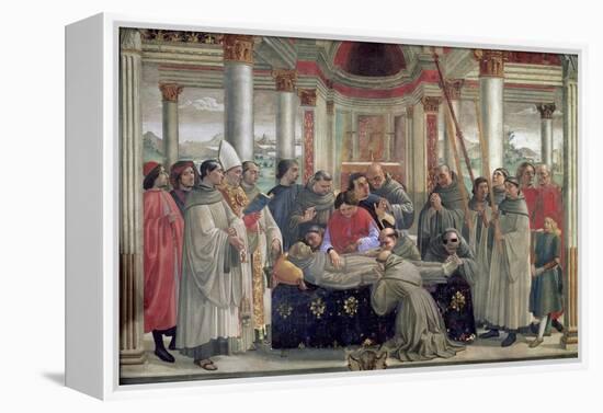 The Death of St. Francis, Scene from a Cycle of the Life of St. Francis of Assisi, 1486-Domenico Ghirlandaio-Framed Premier Image Canvas
