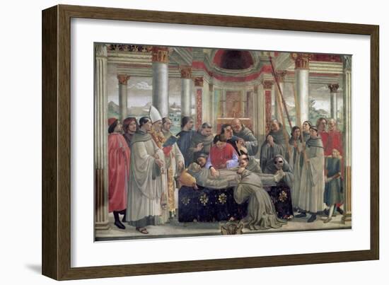 The Death of St. Francis, Scene from a Cycle of the Life of St. Francis of Assisi, 1486-Domenico Ghirlandaio-Framed Giclee Print