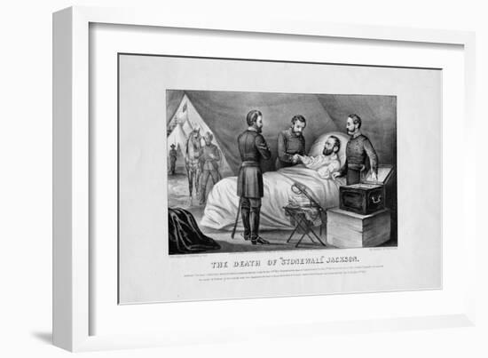 The Death of Stonewall Jackson, Pub. by Currier and Ives, 1872-null-Framed Giclee Print